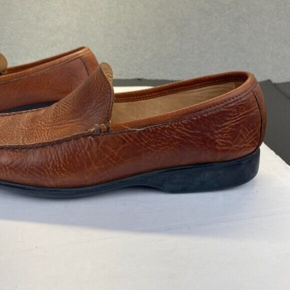 Coach Lawson Mens Brown Leather Loafers Size 8.5 D Made In Italy main image 9